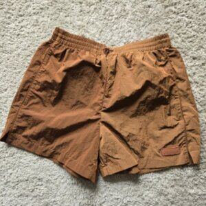 Halfdays Shorts Womens S Caramel Adams Nylon Lightweight